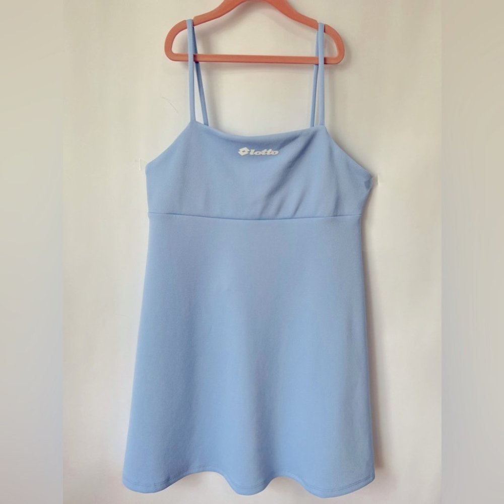 Zara X Lotto, Ladies Spaghetti Strap Dress - Pastel Blue. Size: L